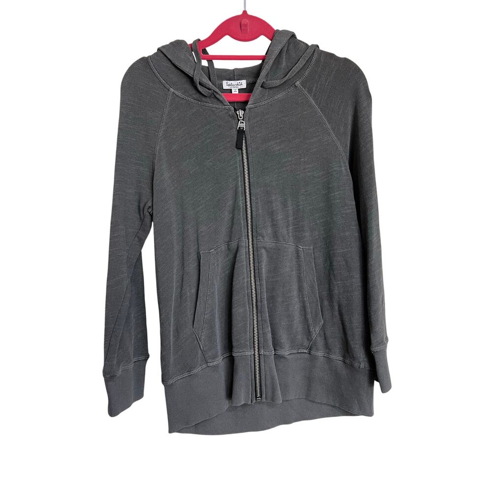 Splendid Womens Zip Hoodie XS‎ Gray French Terry Lightweight Jacket USA Made NWT